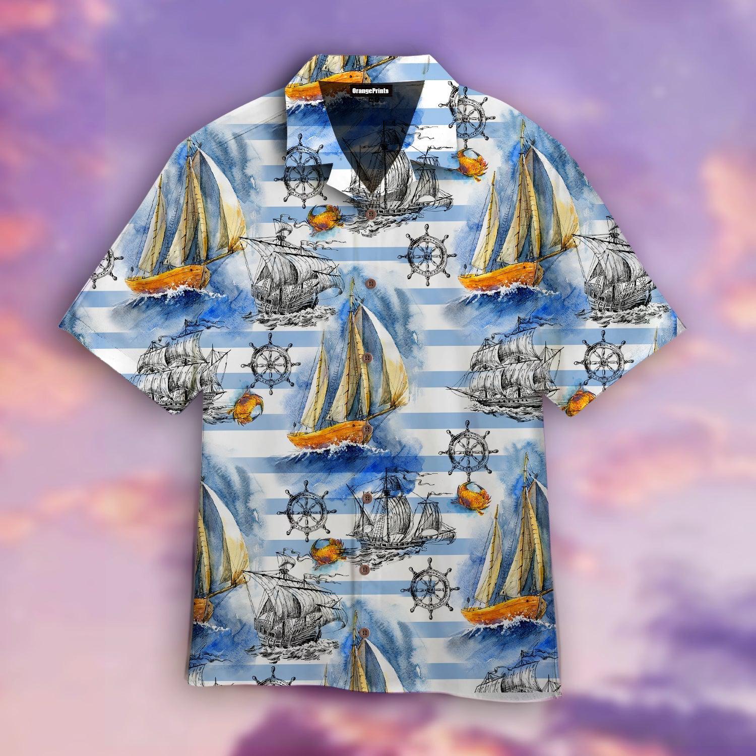 Amazing Ships On The Sea Hawaii Shirt For Men Women Ha44347