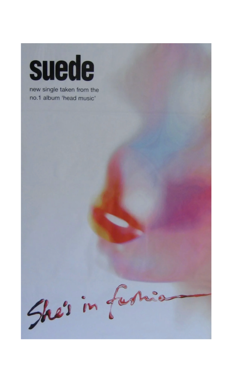 Vintage Suede “She’s In Fashion” Subway Poster