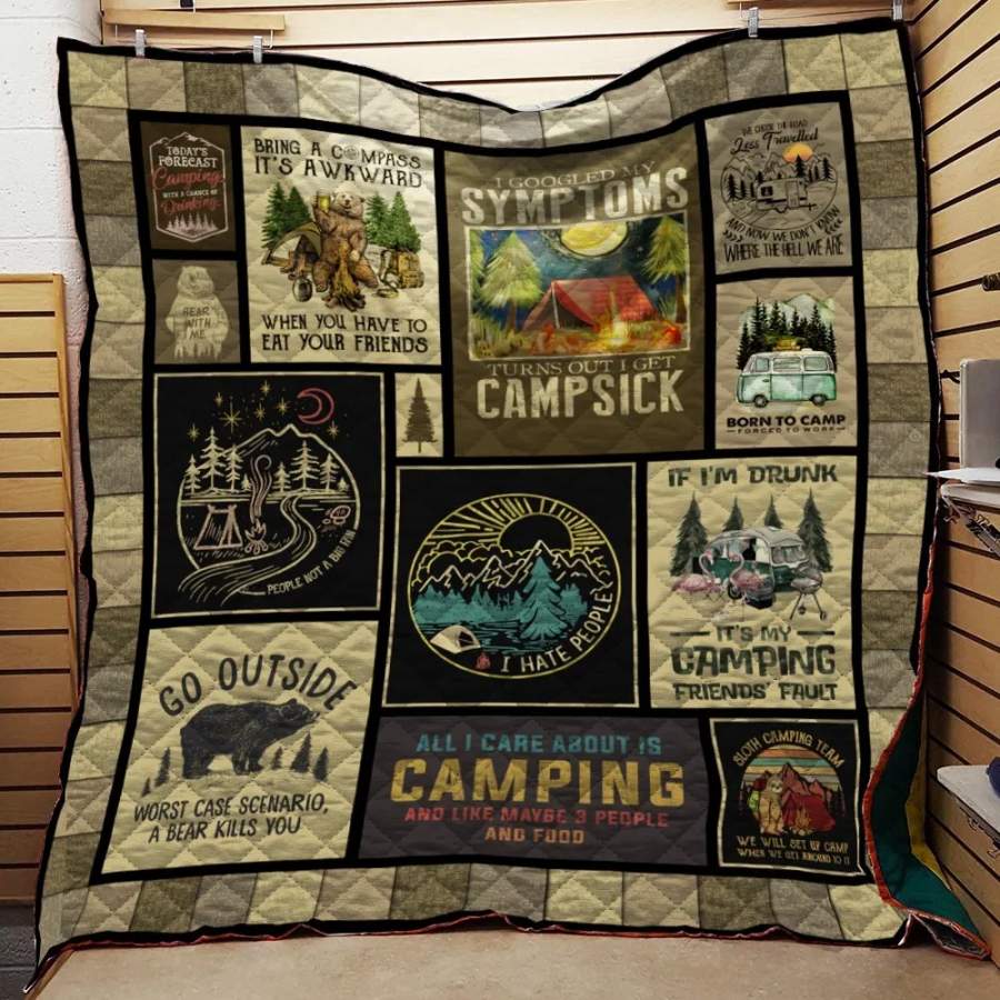 Wozoro Quilt Blanket Camping Campsick Twin Queen King Size