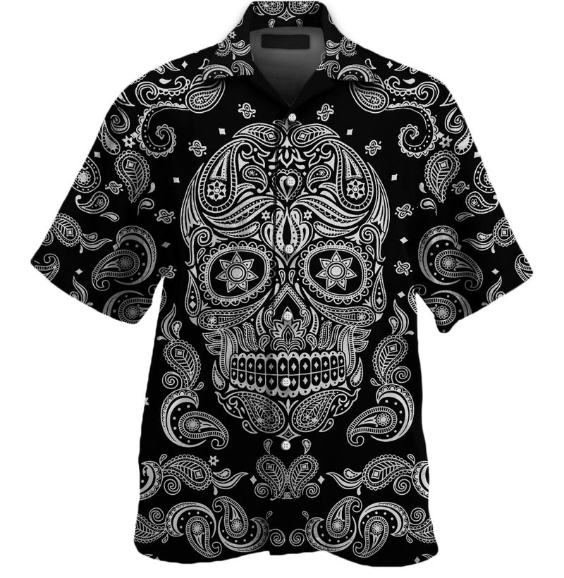 Sugar Skull Pattern All Over Printed Hawaii Shirt Ha87361