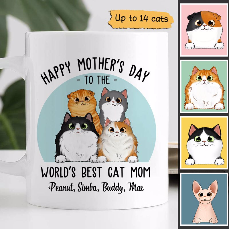 World‘S Best Cat Mom Mother’S Day Gift Personalized Mug