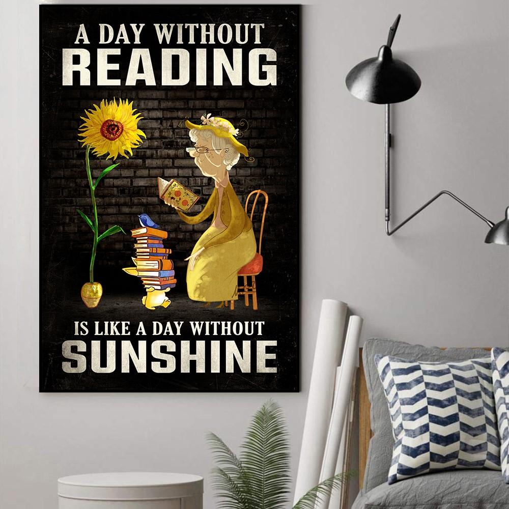 A Day Without Sunshine Canvas Gift for Friend Birthday Gift Warm Home Decor Wall Art Visual Art