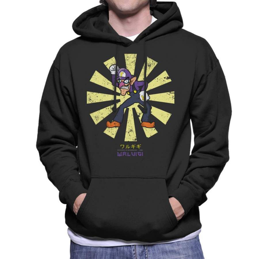 Waluigi Retro Japanese Super Mario Men’s Hooded Sweatshirt