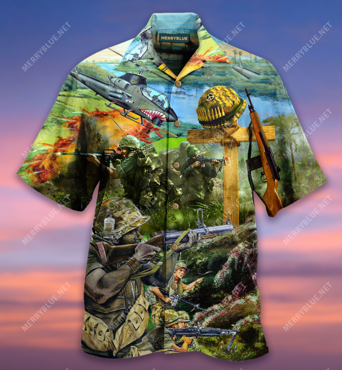 With Respect, Honor And Gratitude Veterans Unisex Hawaiian Shirt