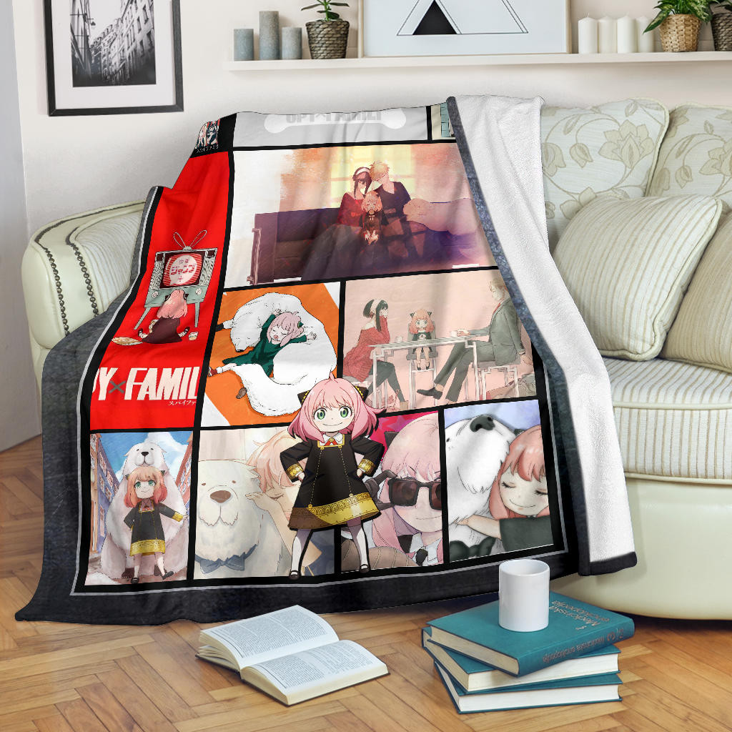 Anya Forger Spy X Family Fleece Blanket Anime Home Decor Custom For Fans Na042803