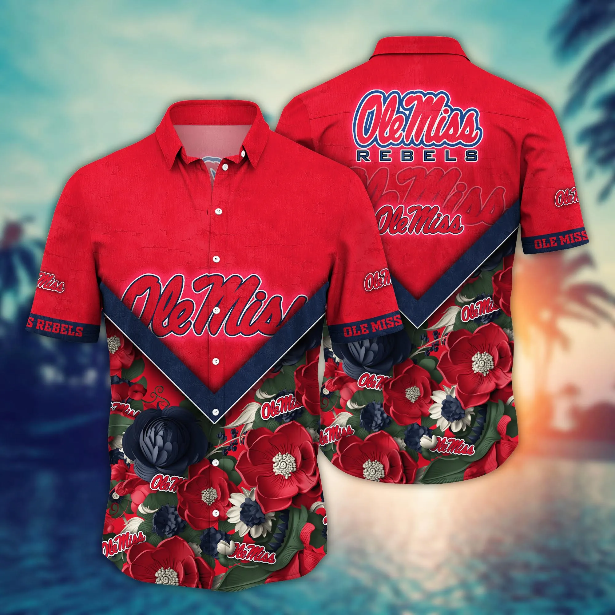 Ole Miss Rebels NCCA Hawaiian Shirt Custom Pool Days Aloha Shirt