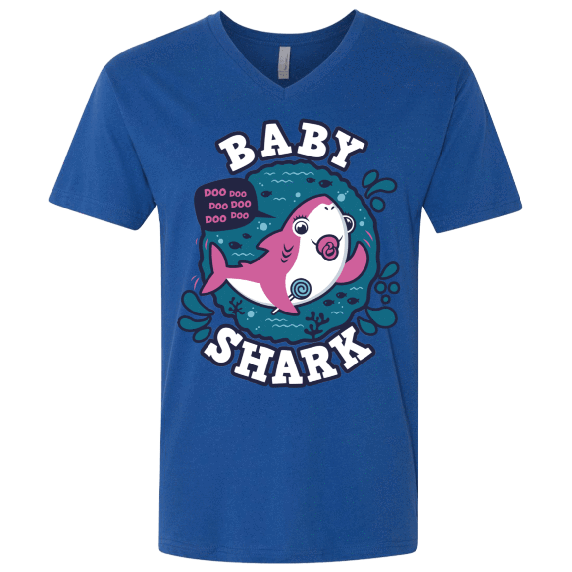 Shark Family Trazo – Baby Girl Chupete Men’S Premium V-Neck