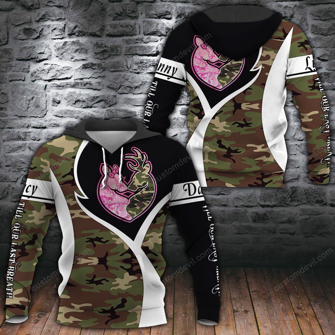 Personalized Till Our Last Breat Deer Hoodies 3D Full Printing Tdh Hqt-Tt061-062