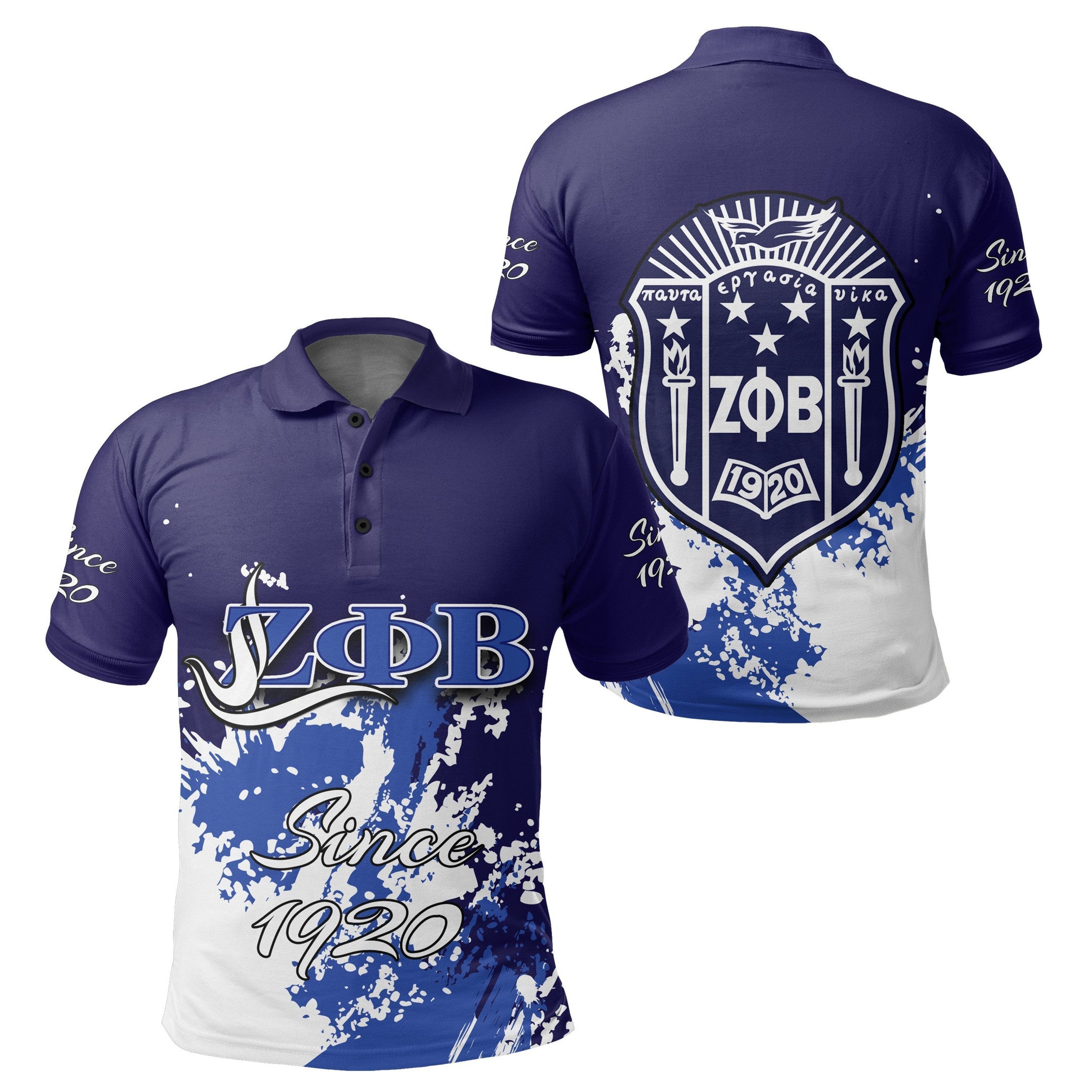 Sorority Polo – Zeta Phi Beta Polo Shirt Spaint Style