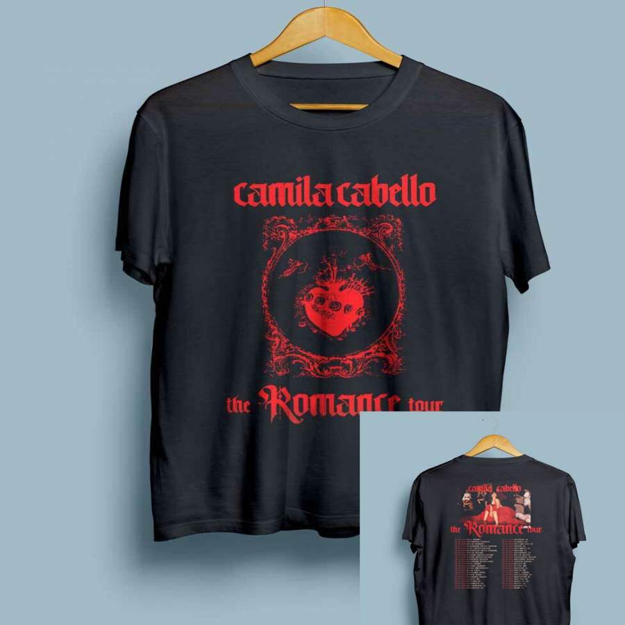 Camila Cabello shirt Romance Tour 2022 Concert Men’s Black T-shirt Size S – Xxl