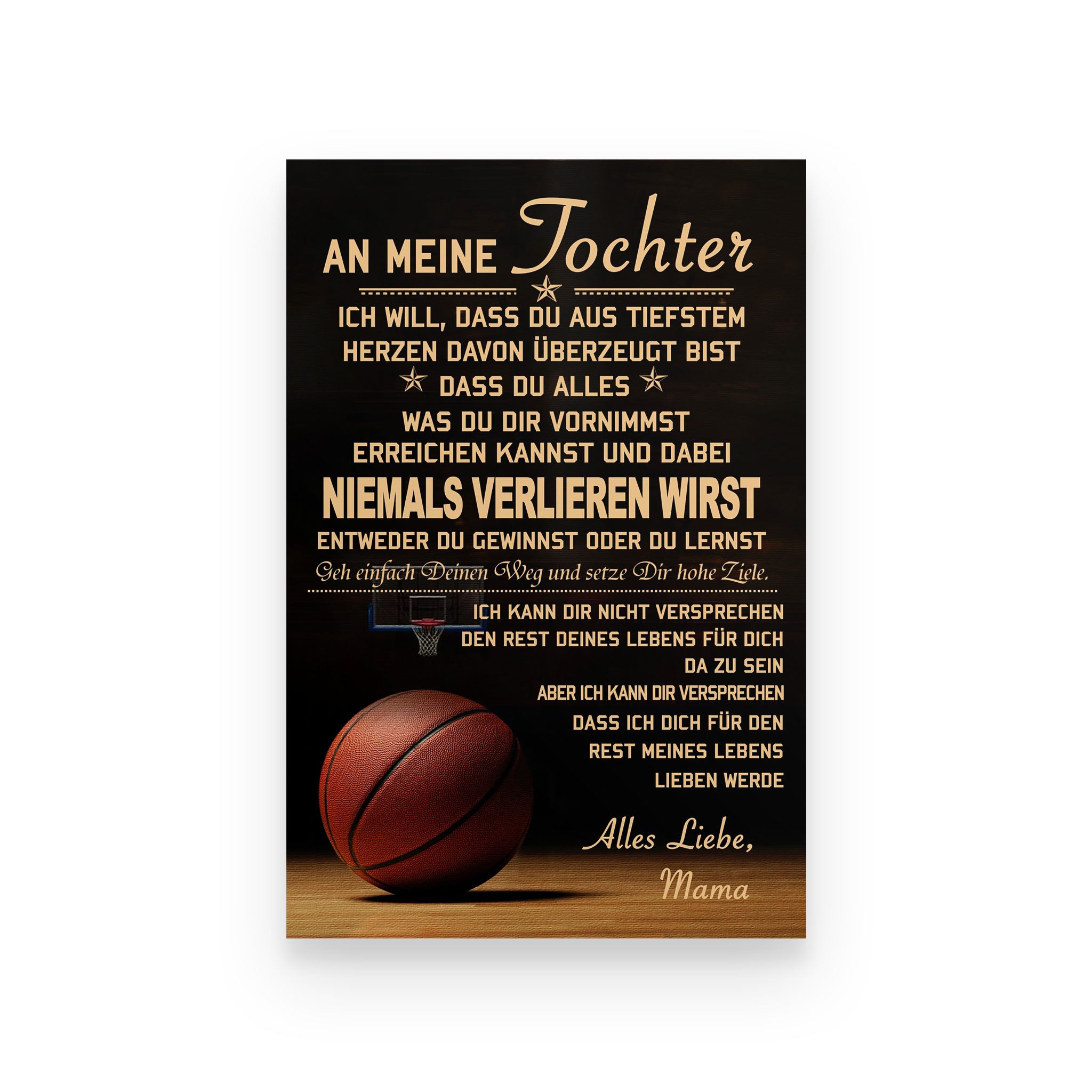 Basketball poster mom to daughter German vs3