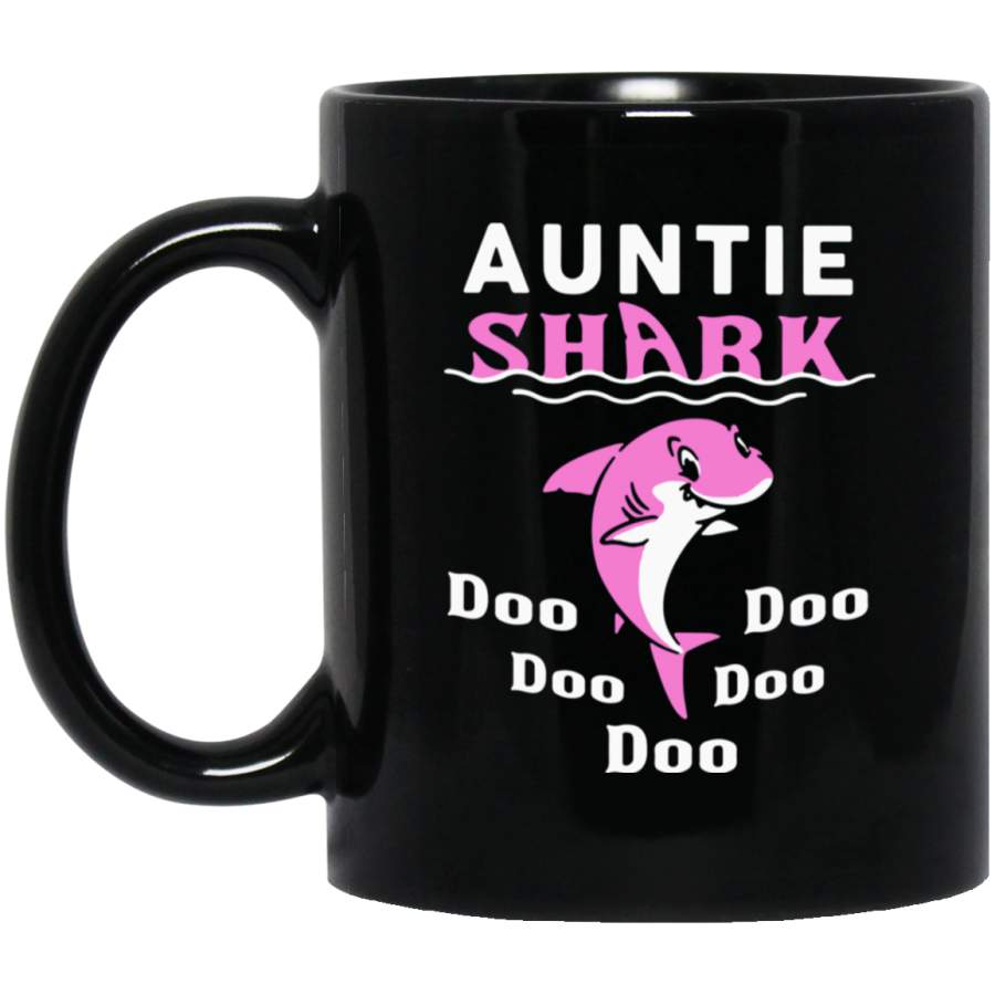 Auntie shark do do do do do Mug 11 oz 15 oz Black Mug