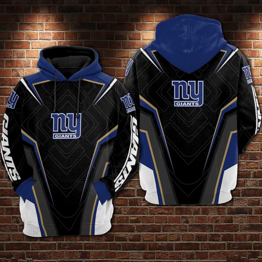 New York Giants Hoodie Square Pattern Pullover Sweatshirt For Fans