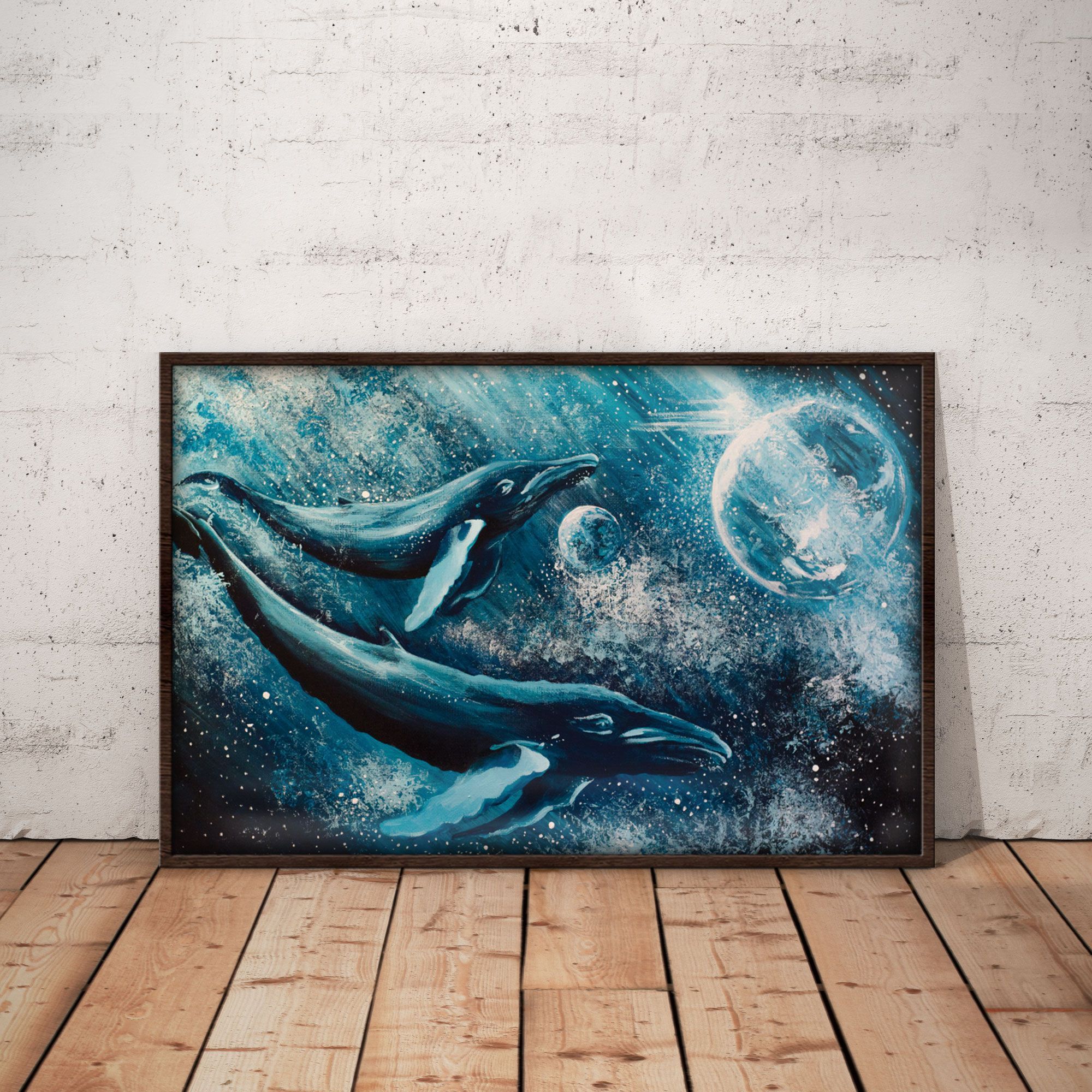 B2405 T295 Blue Whale Art Poster & Canvas