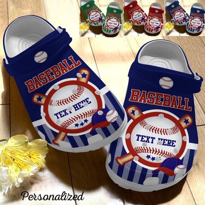 Baseball Personalize Clog, Custom Name, Text, Fashion Style For Women, Men, Kid, Print 3D Baseball Vibes Ver 9