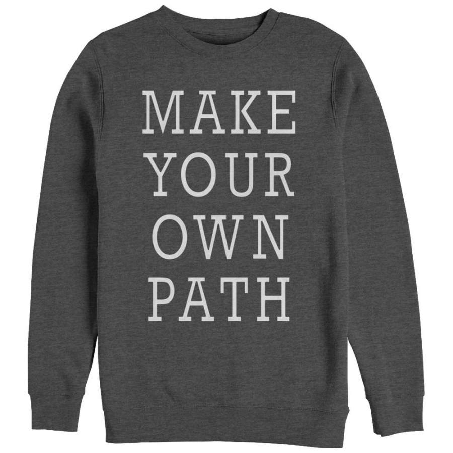 CHIN UP Women’s Make Your Own Path  Sweatshirt Charcoal Heather