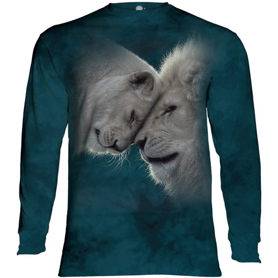 White Lions Love – Adult Unisex Long Sleeved T-Shirt