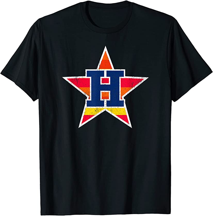 Vintage Retro Houston Baseball H-Town Crush City Graphic T-Shirt