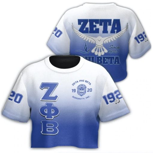 Zeta Phi Beta Gradient Croptop T-Shirt