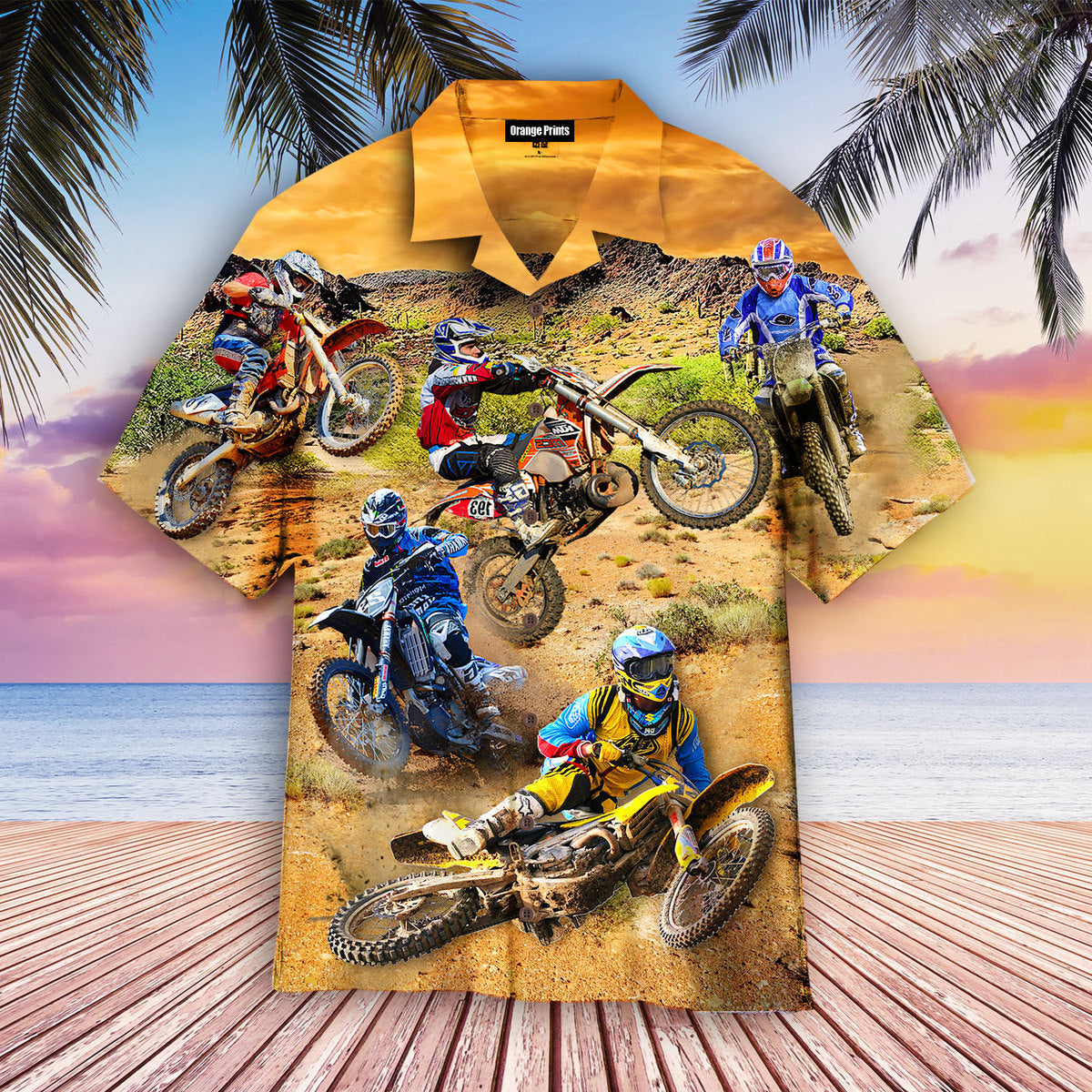 Motocross On Desert Hawaii Shirt For Men And Women Ha86078