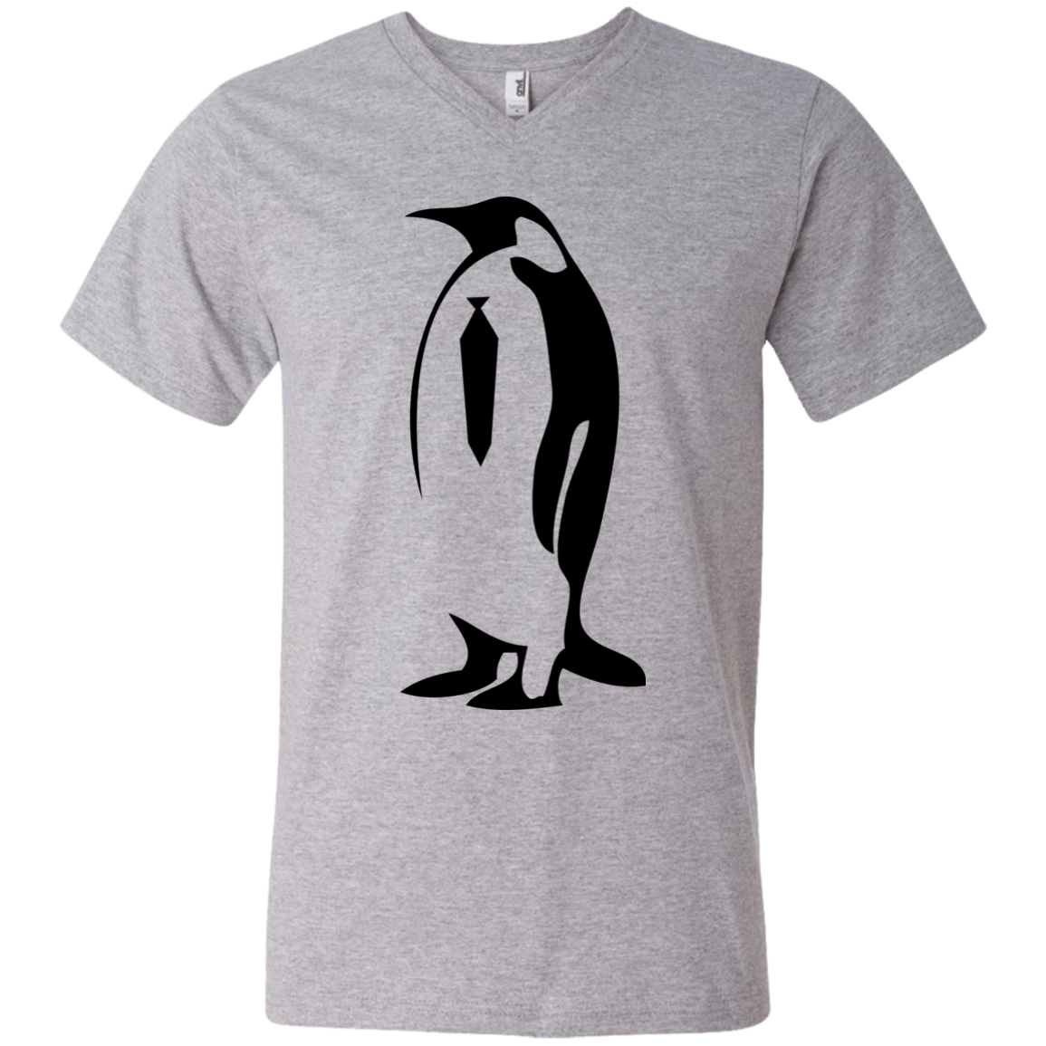 Banksy’S Smart Penguin Stencil Men’S V-Neck T-Shirt