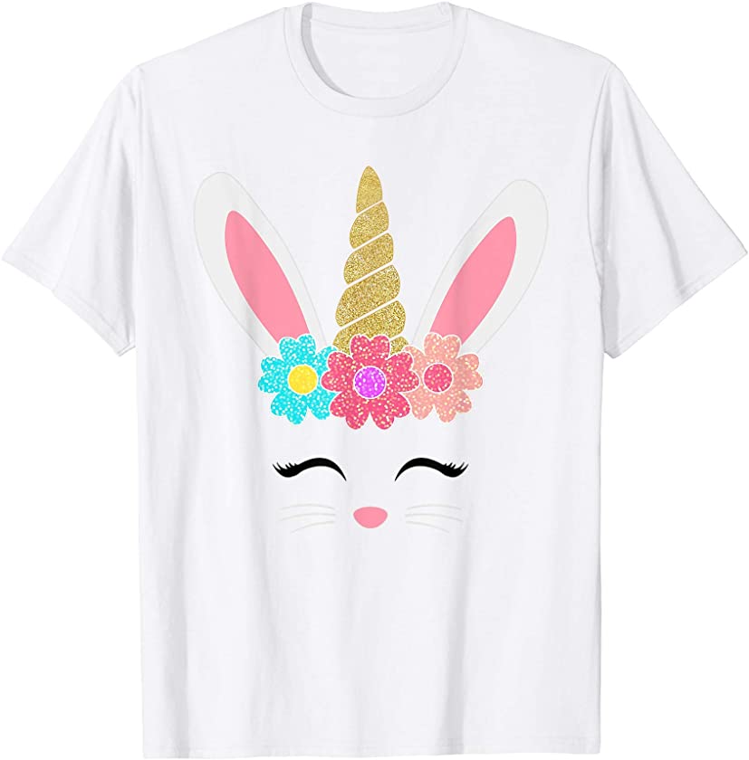 Unicorn Easter Cute Bunny Rabbit Easter Girls Kids T-Shirt