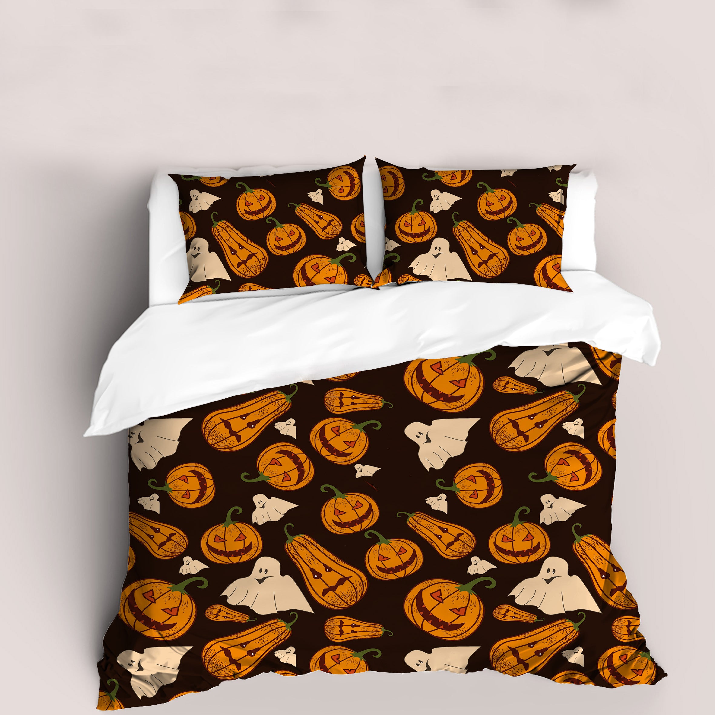 3D Halloween Pumpkin Quilt Cover Set Bedding Set Duvet Cover Pillowcases 67