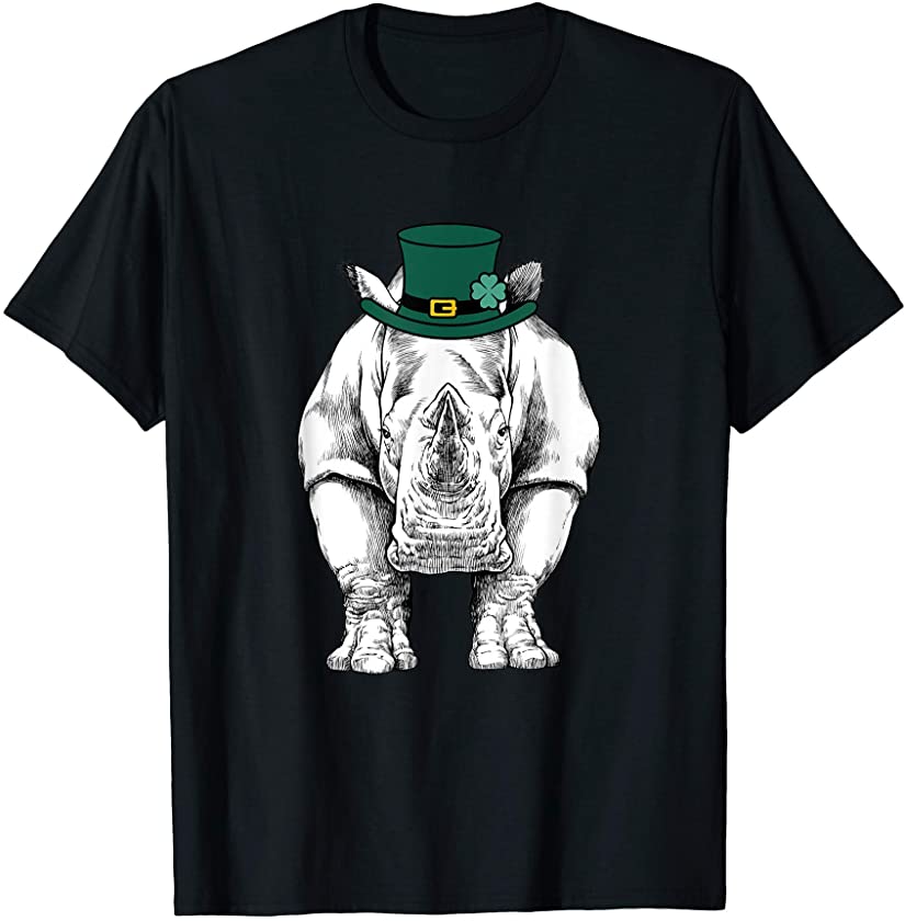 Rhino St. Patrick’s Day Safari Animal Lover T-Shirt