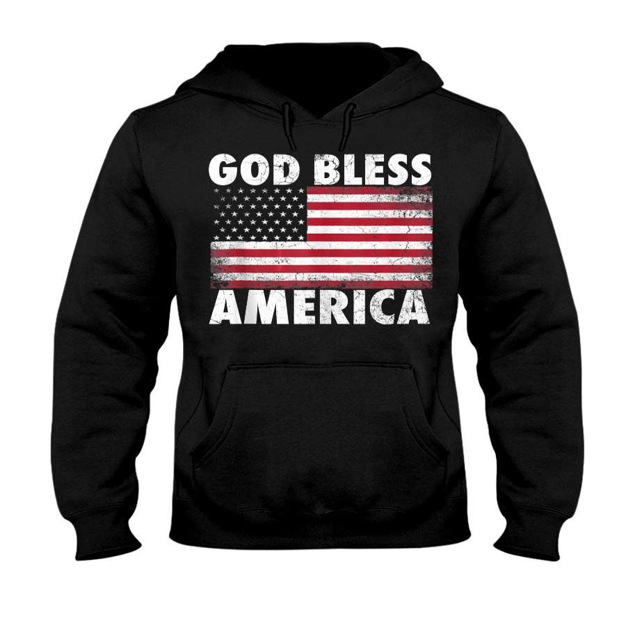 4th Of July God Bless America Hoodie Gift For US Independence Day