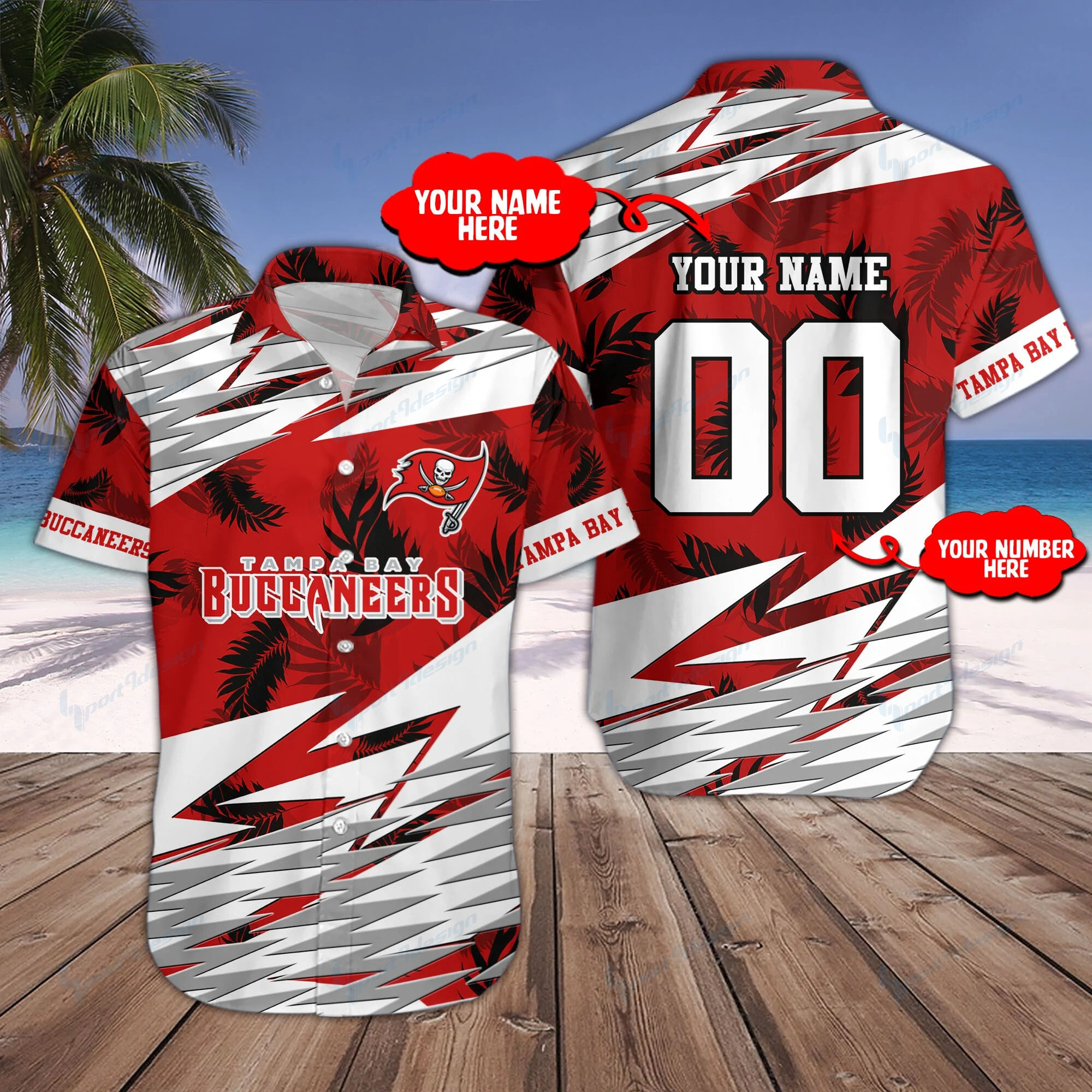 Tampa Bay Buccaneers Personalized Button Shirts Bg153