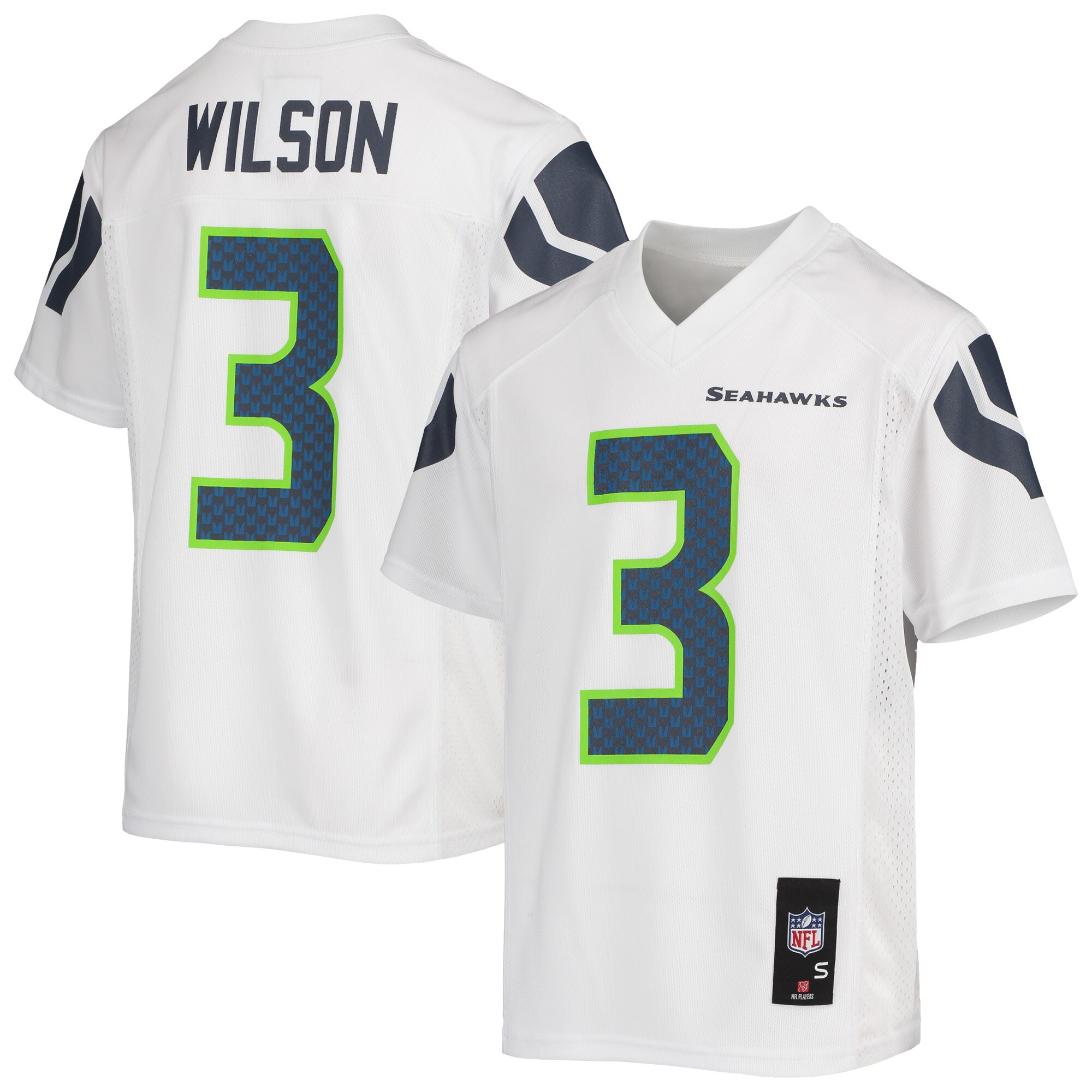 Youth Seattle Seahawks Russell Wilson White Player Jersey