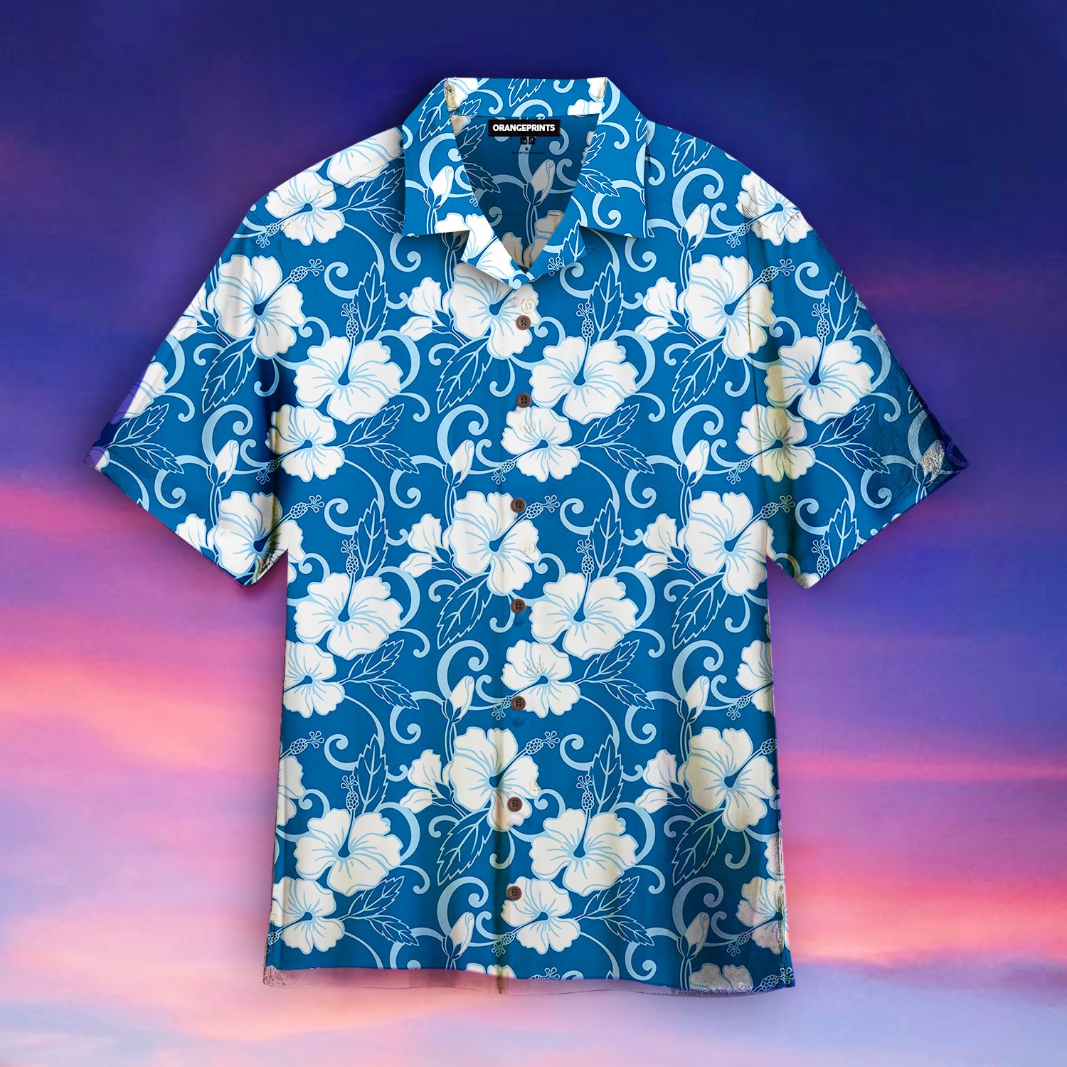 Hibiscus Blue Flower Hawaii Shirt For Men Women Adult Ha89671