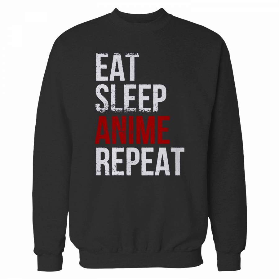 Eat Sleep Anime Repeat Sweatshirt