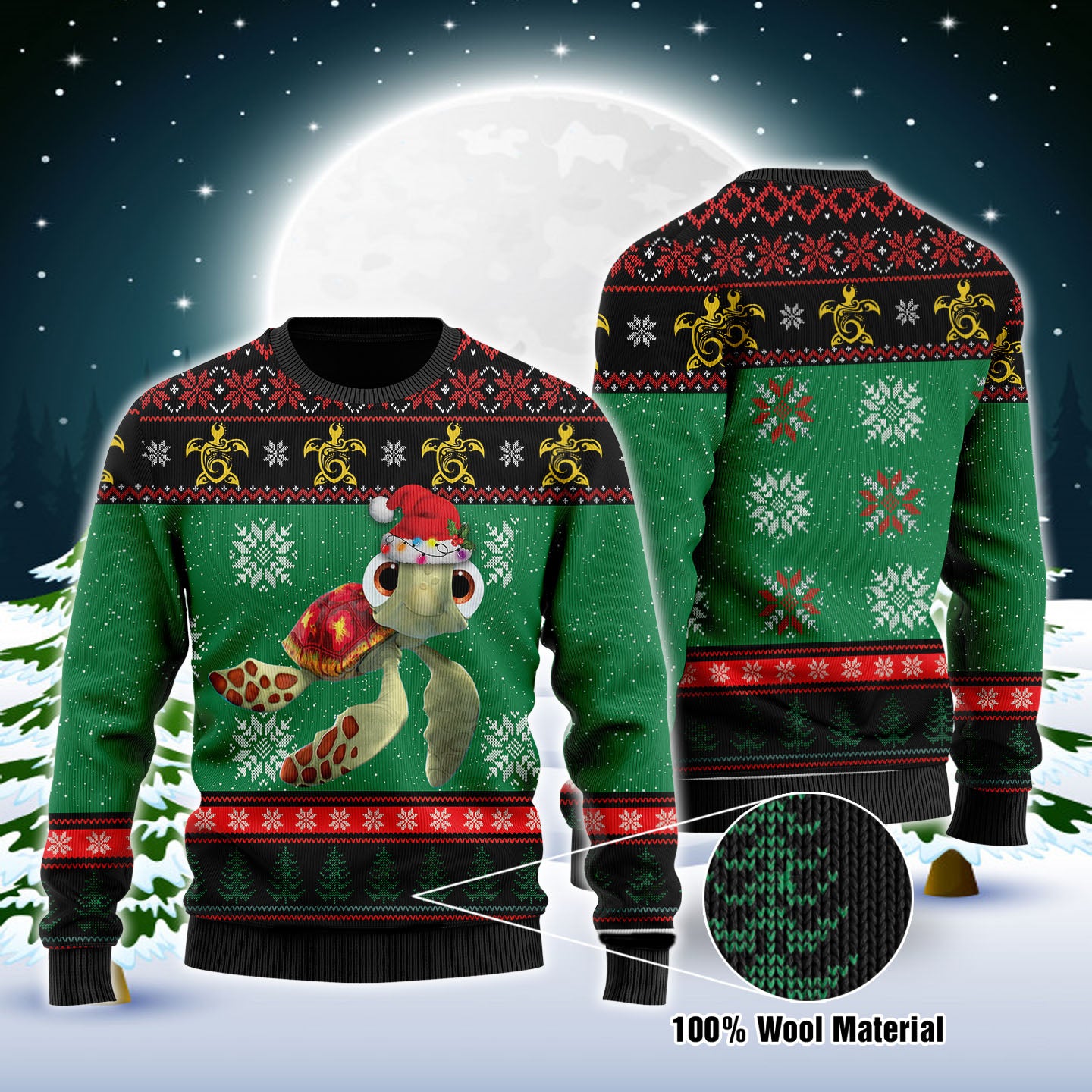 Turtle – Ugly Christmas Wool Sweater / NQHBDB281020