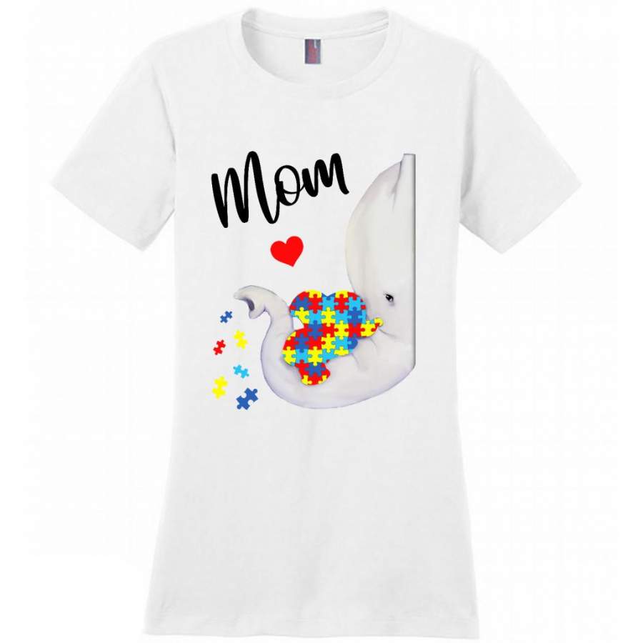 Autism Awareness Autism Elephant Mom (w) – District Made Women Shirt