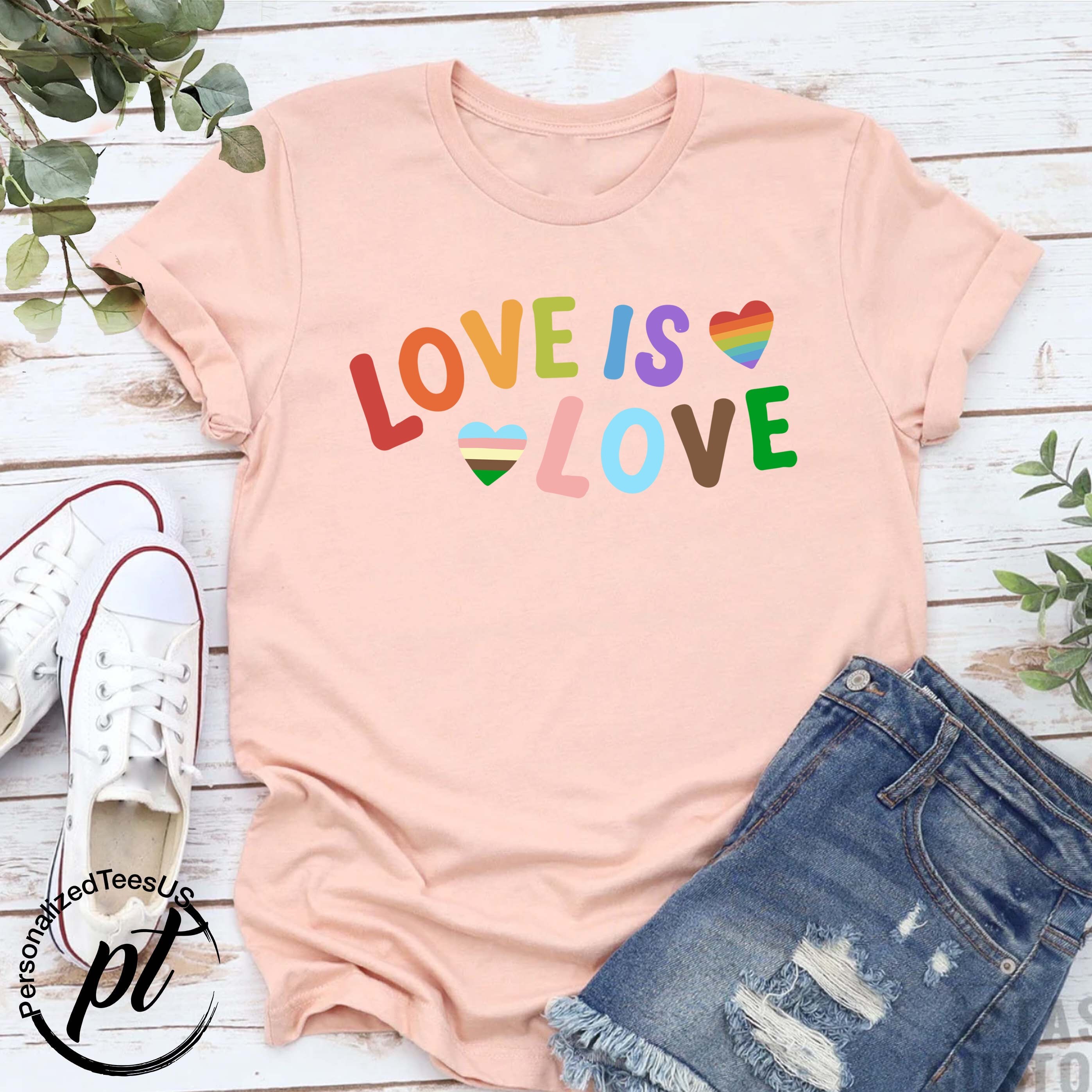 Love is Love T-Shirt,Pride Month Shirt,Lesbian Love Shirt Gift, LGBT Shirt,LGBTQ Support Tees,Equality Human Rights Shirt,Gay Pride Shirt