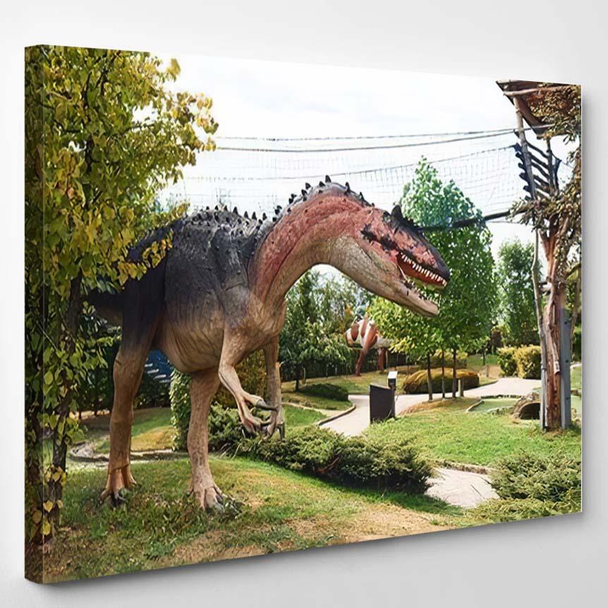 Quality Replicas Dinosaurs Museum Park Outdoors 2 – Dinosaur Animals Canvas Print