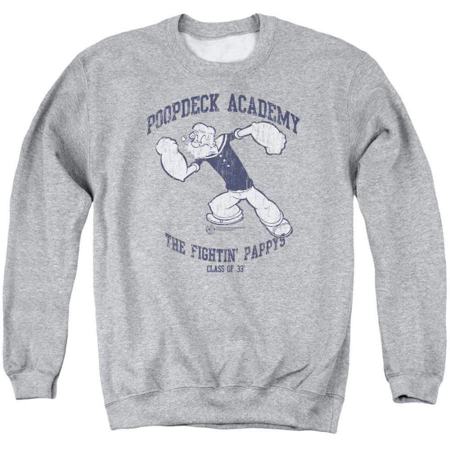 Popeye Poopdeck Academy Men’s Crewneck Sweatshirt