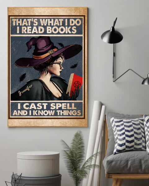 That’S What I Do Personalized Canvas And Poster Halloween Gift For Book Lover Cvpt-00156-Tpa