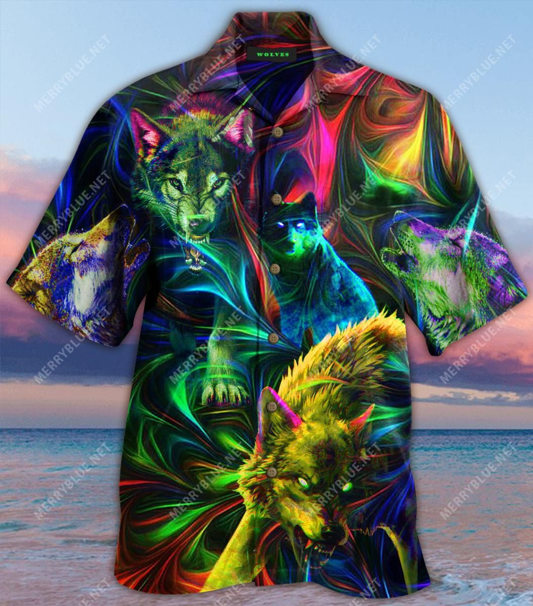 Amazing Wolves Aloha Hawaiian Shirt Colorful Short Sleeve Summer Beach Casual Shirt For Men And Women