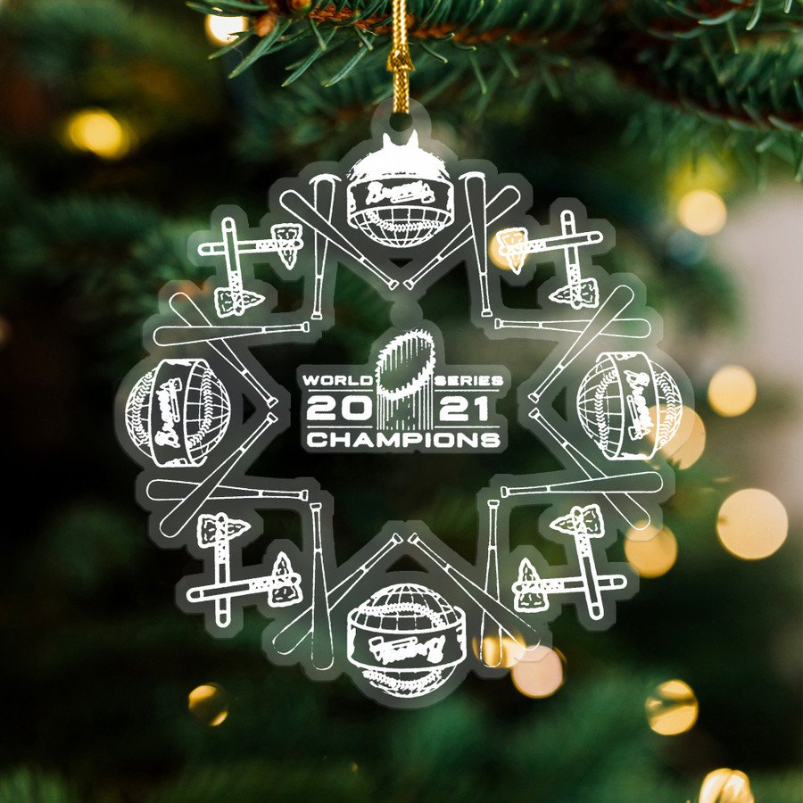 Atlanta Baseball Detailed Snowflake Ornament