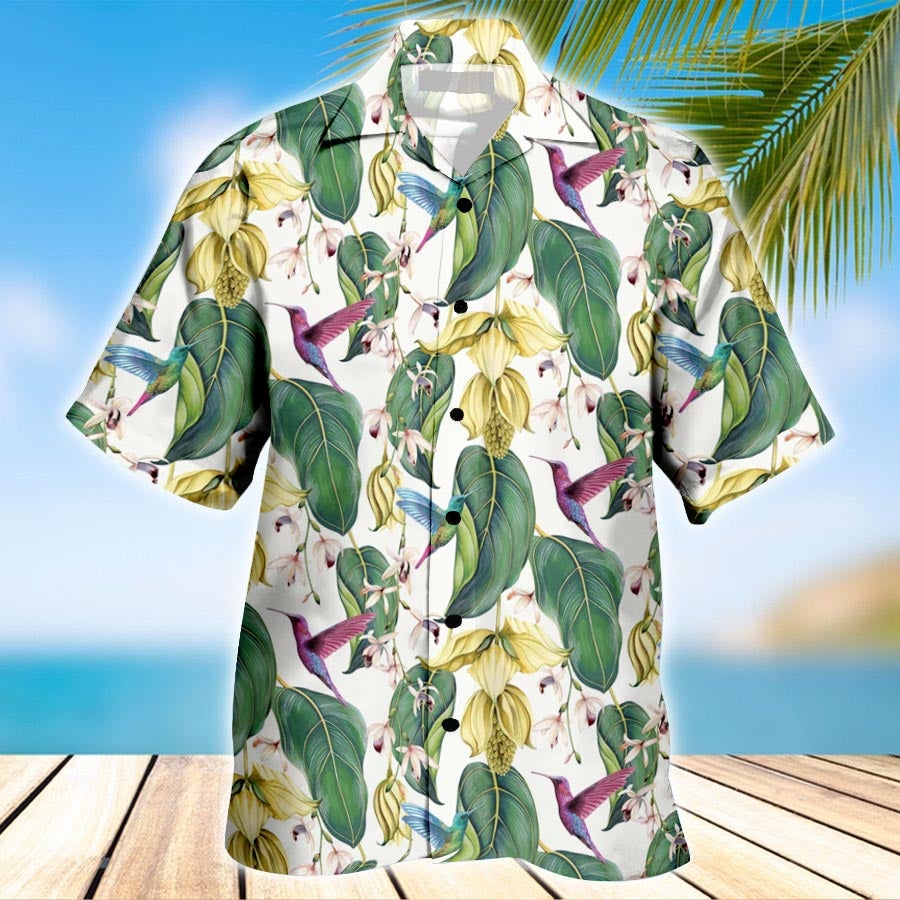 Hummingbird Hawaii Shirt Unisex Print Aloha Short Sleeve Casual Ha49919