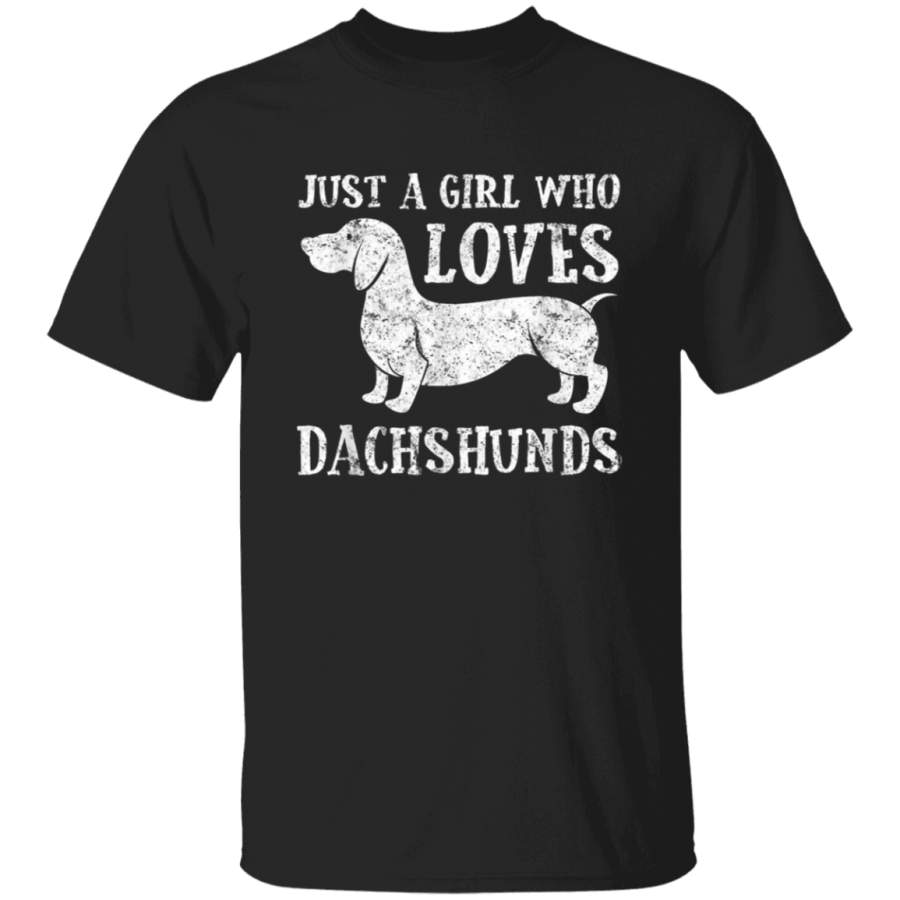 Vintage Retro Weathered Girls Women Dachshund TShirt