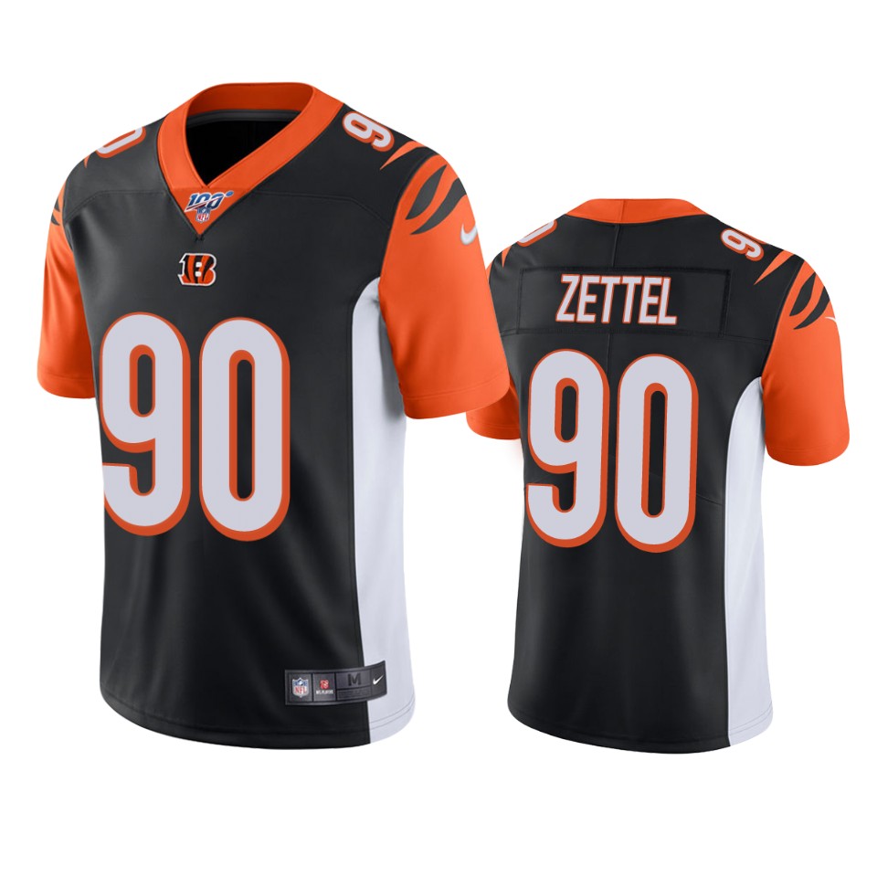 Cincinnati Bengals Anthony Zettel Black 100th Season Vapor Limited Jersey