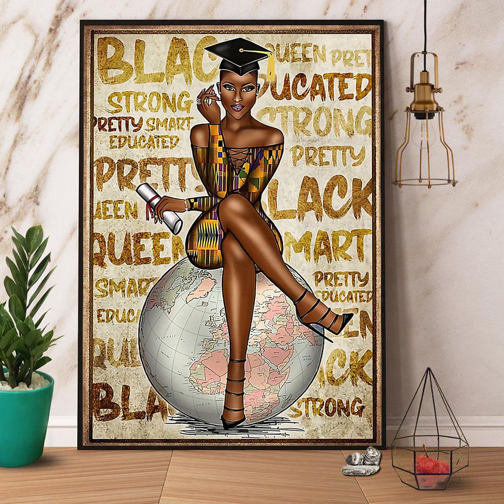 Black Queen Strong Pretty Smart Paper Canvas Prints Poster Wall Art