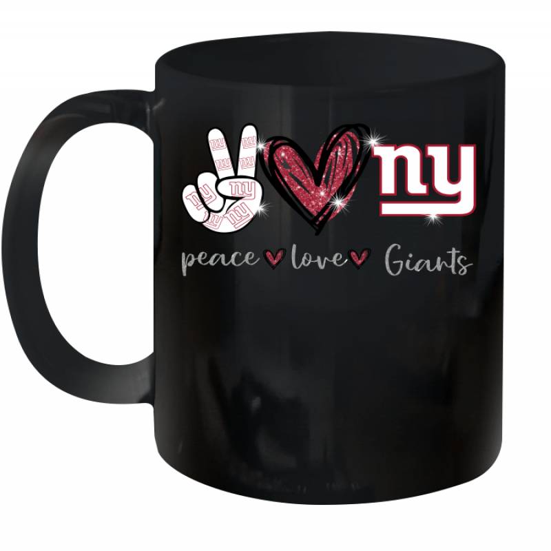 Peace Love Giants gift for New York Giants Fans Ceramic Mug 11oz