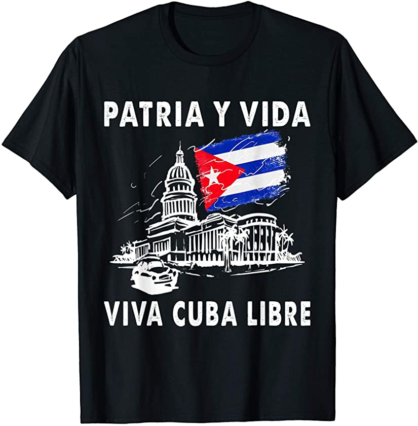 VIVA CUBA LIBRE Shirt Patria Y Vida vintage cuban revolution T-Shirt