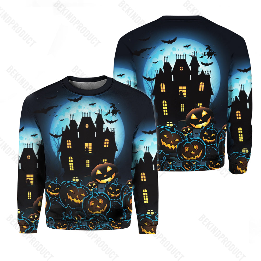 Pumpkin Halloween Crewneck Sweatshirt All Over Print Sweatshirt For Men & Women