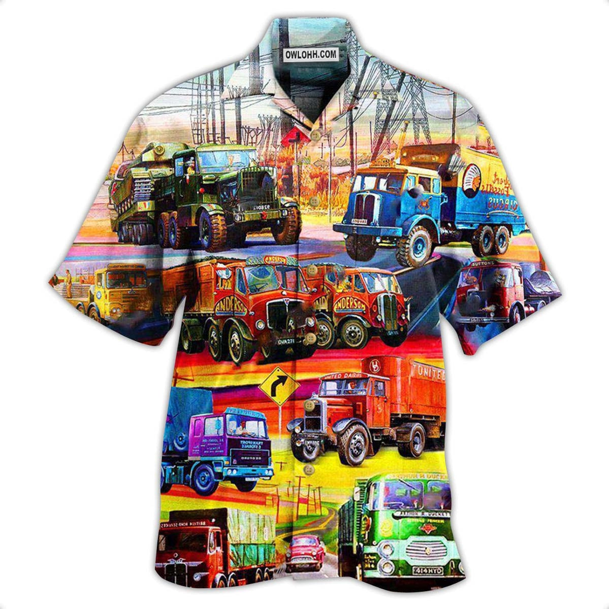 Truck Street Driver Life Is A Journey Enjoy The Ride – Hawaiian Shirt  – Owl Ohh