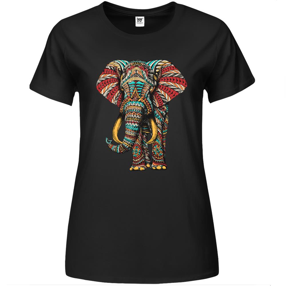 Ornate Elephant Premium Womens T Shirts